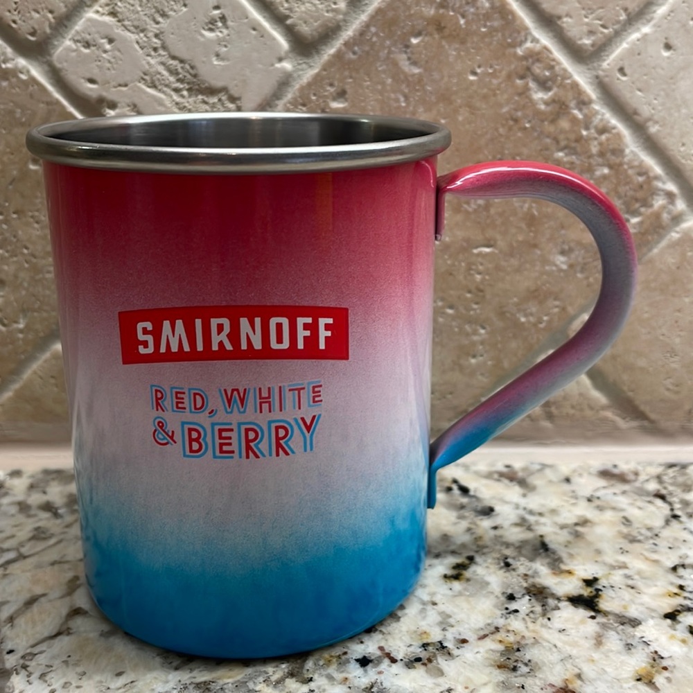 Smirnoff Red, White & Berry metal mug